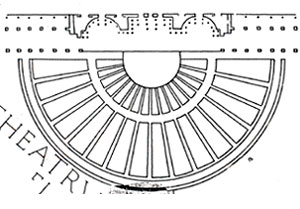 Forma Urbis, partially restored plan of the Theater